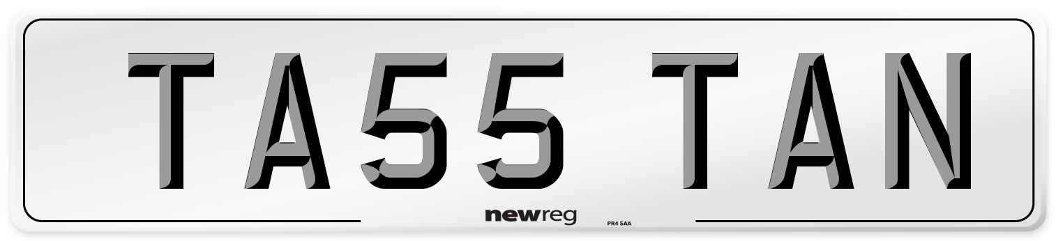 TA55 TAN Number Plate from New Reg
